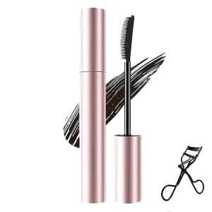 Comparison K Mascara, Tubing Mascara Black & Brown Duo for Lash Makeup, Relaxrich Lengthening and Curling Mascar, Smudge Proof Long Lasting and Waterproof, Non Clumping (Black)