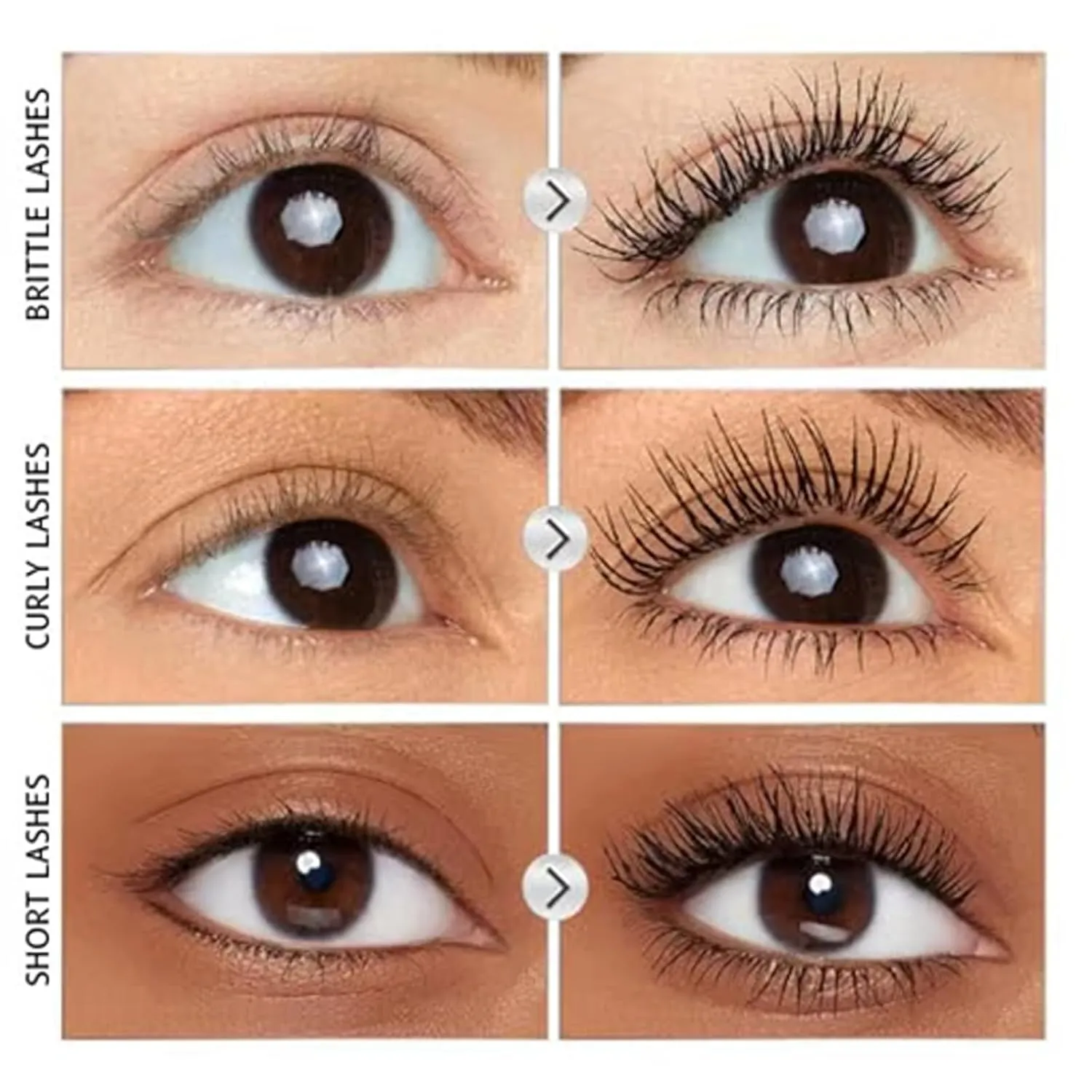 Comparison K Mascara, Tubing Mascara Black & Brown Duo for Lash Makeup, Relaxrich Lengthening and Curling Mascar, Smudge Proof Long Lasting and Waterproof, Non Clumping (Black)