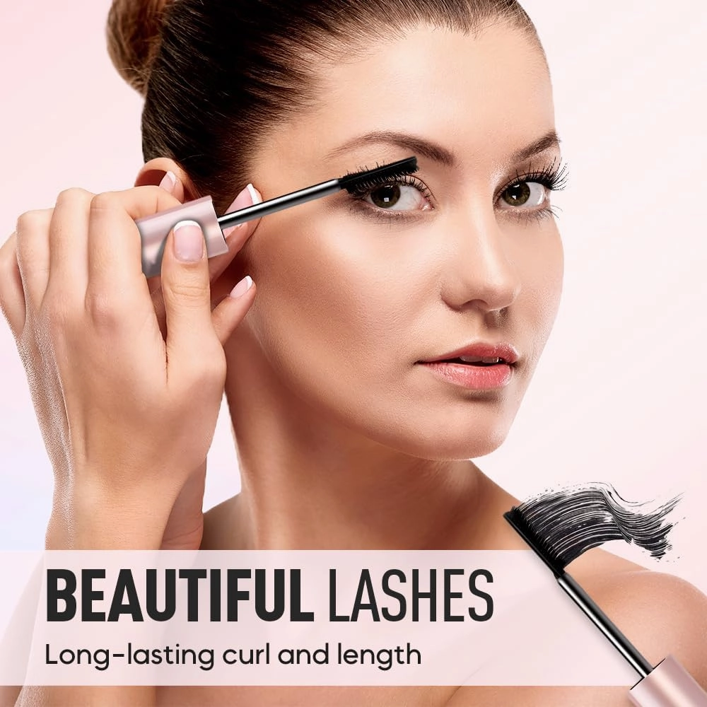 Comparison K Mascara, Comparison Mascara, 2025 Black & Brown Duo for Lash Makeup, Tubing, Waterproof & Sweatproof Long Lasting Non-smudged (Black, 1)