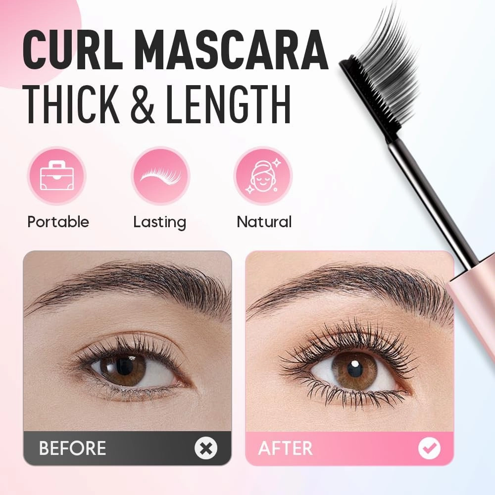 Comparison K Mascara, Comparison Mascara, 2025 Black & Brown Duo for Lash Makeup, Tubing, Waterproof & Sweatproof Long Lasting Non-smudged (Black, 1)