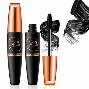 Cordialk Waterproof Silk Fibre Thick Lengthening Mascara, 2025 Upgraded 4d Silk Fiber Lash Mascara, Waterproof Long Lasting Liquid Lash Extensions For Women (1 Set, One)