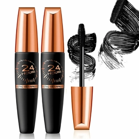 Cordialk Waterproof Silk Fibre Thick Lengthening Mascara, 2025 Upgraded 4d Silk Fiber Lash Mascara, Waterproof Long Lasting Liquid Lash Extensions For Women (2 Sets, One)