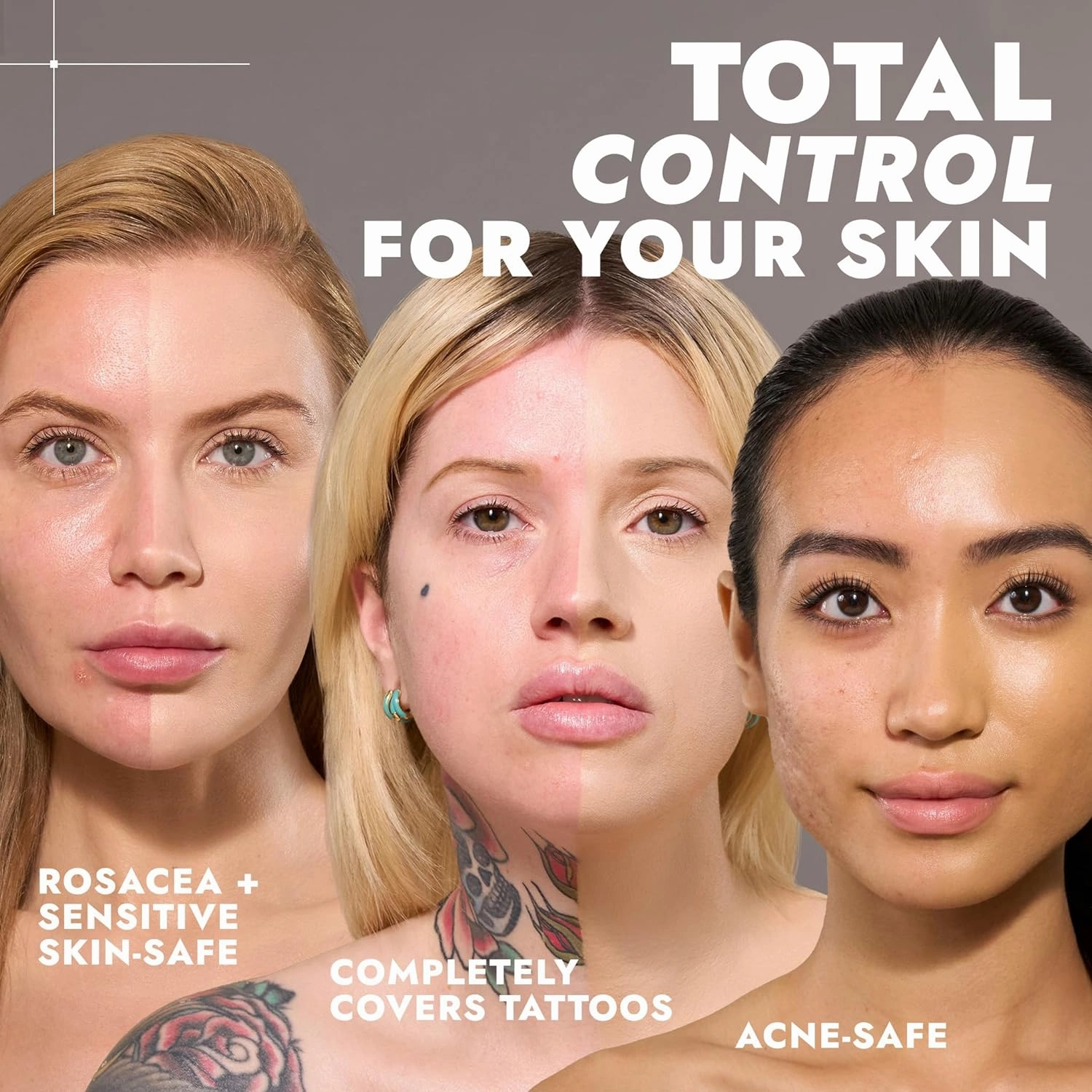 COVER FX Total Cover Cream Foundation - Shade D1 - Buildable Coverage - Natural Finish - Oil-Free - Sweat-Proof