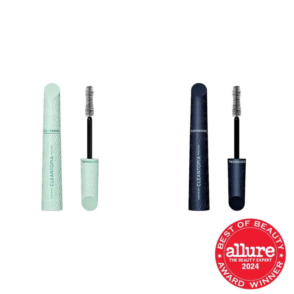 Covergirl Lash Blast Cleantopia Mascara 800 & 820, Volumizing, Vegan Formula, Smudge-Proof, 0.32 & 0.33oz