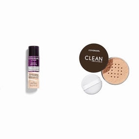 Covergirl   Olay Simply Ageless 3-in-1 Liquid Foundation, Creamy Natural & Clean Invisible Loose Powder - Loose Powder, Setting Powder, Vegan Formula - Translucent Light