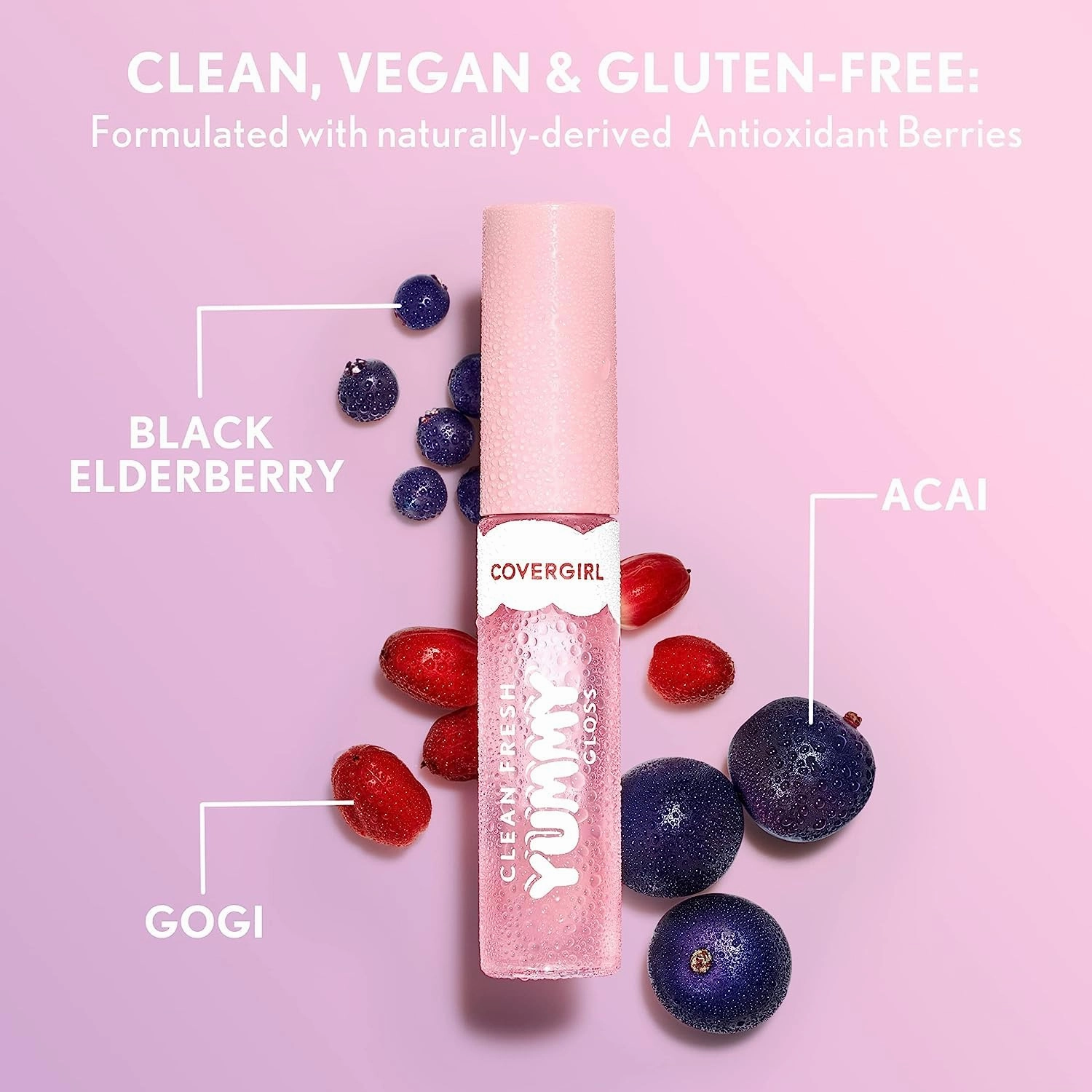 COVERGIRL Clean Fresh Yummy Gloss - My Strawbooty   Eye Enhancer, Intense Black, 3D Mascara