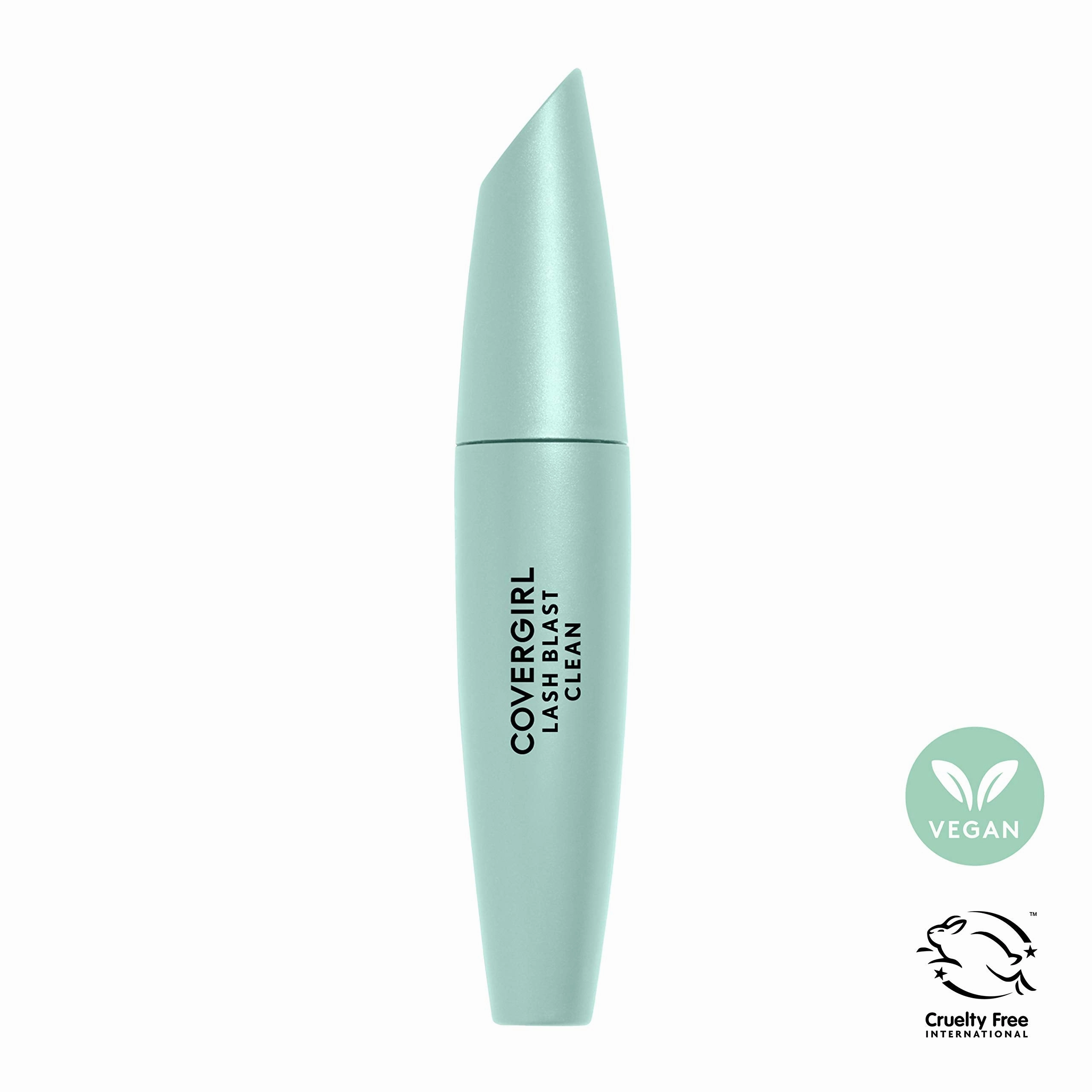 CoverGirl Lash Blast Clean Volume Mascara, Vegan Formula, Volumizing, Smudge-Proof, Cruelty Free, Very Black, 1 Count