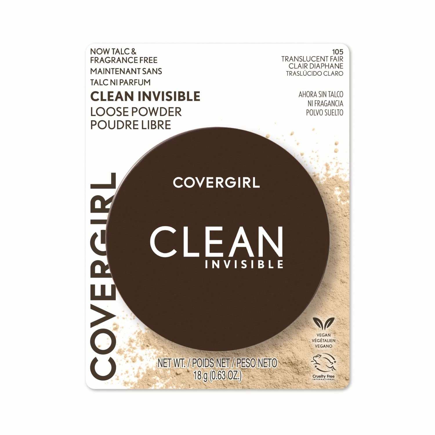 COVERGIRL OLAY Simply Ageless 3-in-1 Liquid Foundation, Classic Ivory & Clean Invisible Loose Powder - Setting Powder, Vegan Formula - Translucent Fair, 20g (0.7 oz)