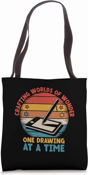 Crafting Worlds Of Wonder One Drawing At A Time Animation Tote Bag