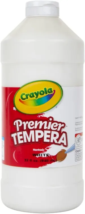Crayola 54-1232-053 Premier Tempera Paint, 32-oz. Size, White, 1 Unit, Quart