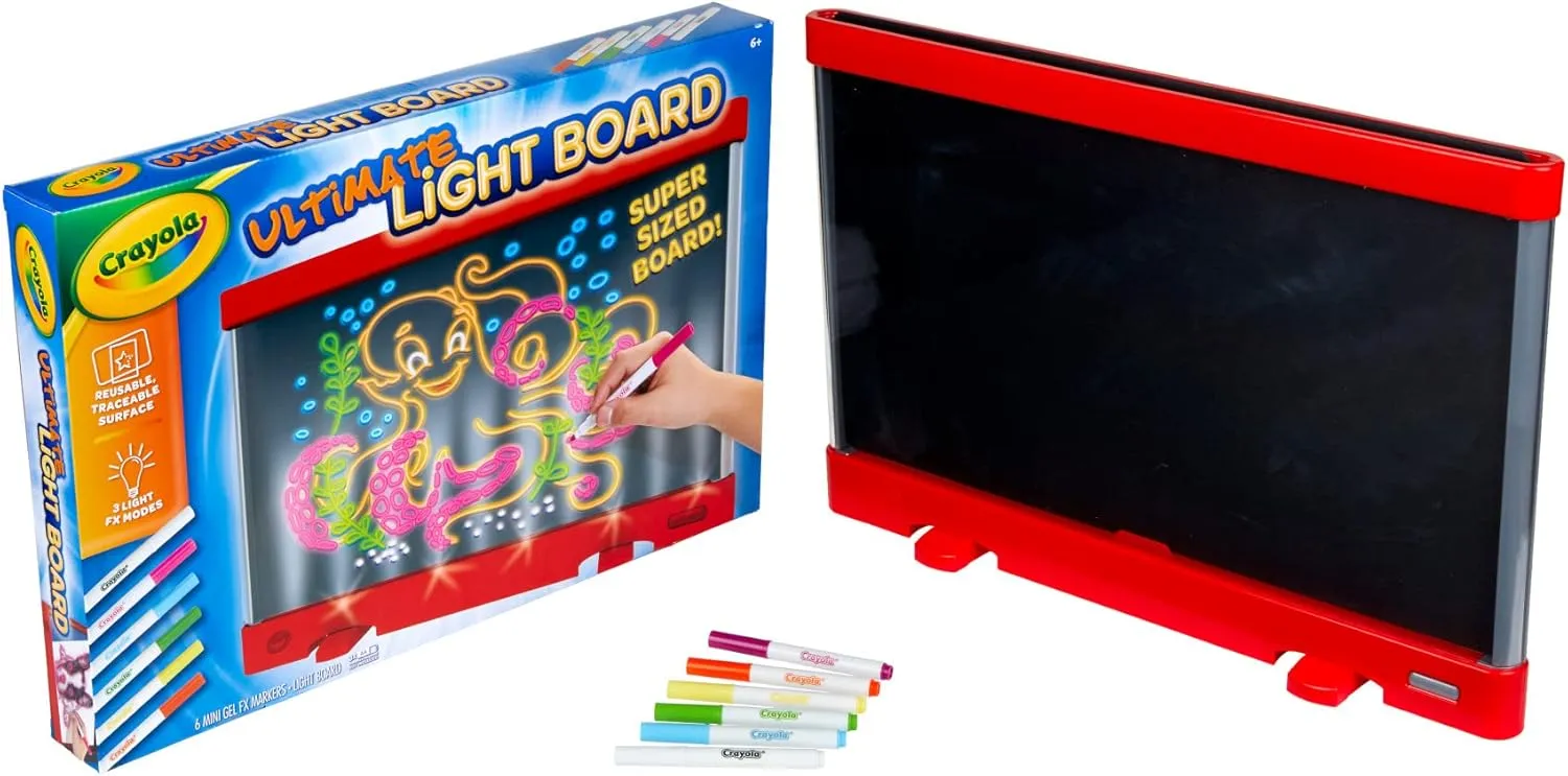 Crayola Ultimate Light Board (Red), Kids Light-Up Tracing Pad, Kids Toys, Gift for Boys & Girls, Drawing Light Box, Ages 6  [Amazon Exclusive]