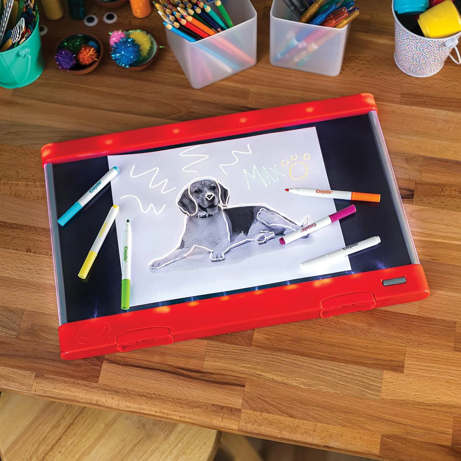 Crayola Ultimate Light Board (Red), Kids Light-Up Tracing Pad, Kids Toys, Gift for Boys & Girls, Drawing Light Box, Ages 6  [Amazon Exclusive]