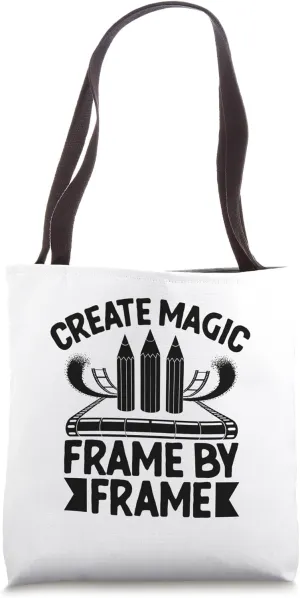 Create Magic Frame By Frame Animation Draw Sketch Animate Tote Bag