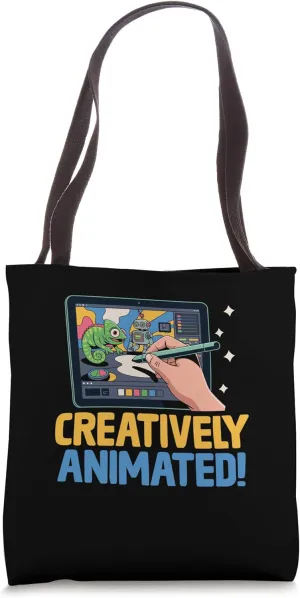 Creatively Animated! Animation Sketch Animate Storytelling Tote Bag