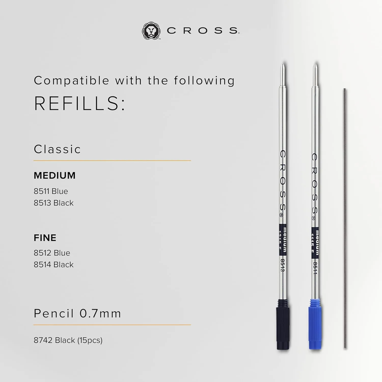 Cross Classic Century Refillable Pen & Pencil Gift Set Presented in a Luxury Gift Box - Medium Point, Black Ink, Medalist