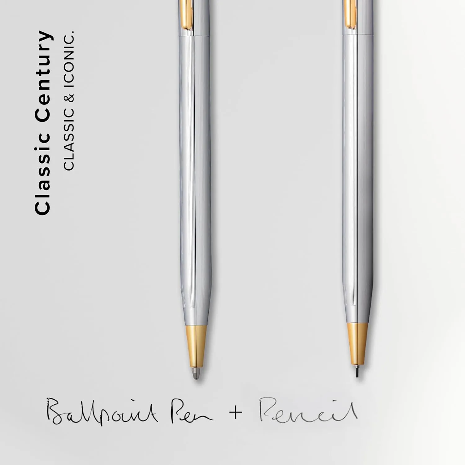 Cross Classic Century Refillable Pen & Pencil Gift Set Presented in a Luxury Gift Box - Medium Point, Black Ink, Medalist