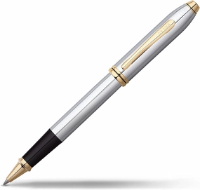 Cross Townsend Refillable Rollerball Pen Presented in a Luxury Gift Box - Medium Point, Black Ink, Medalist