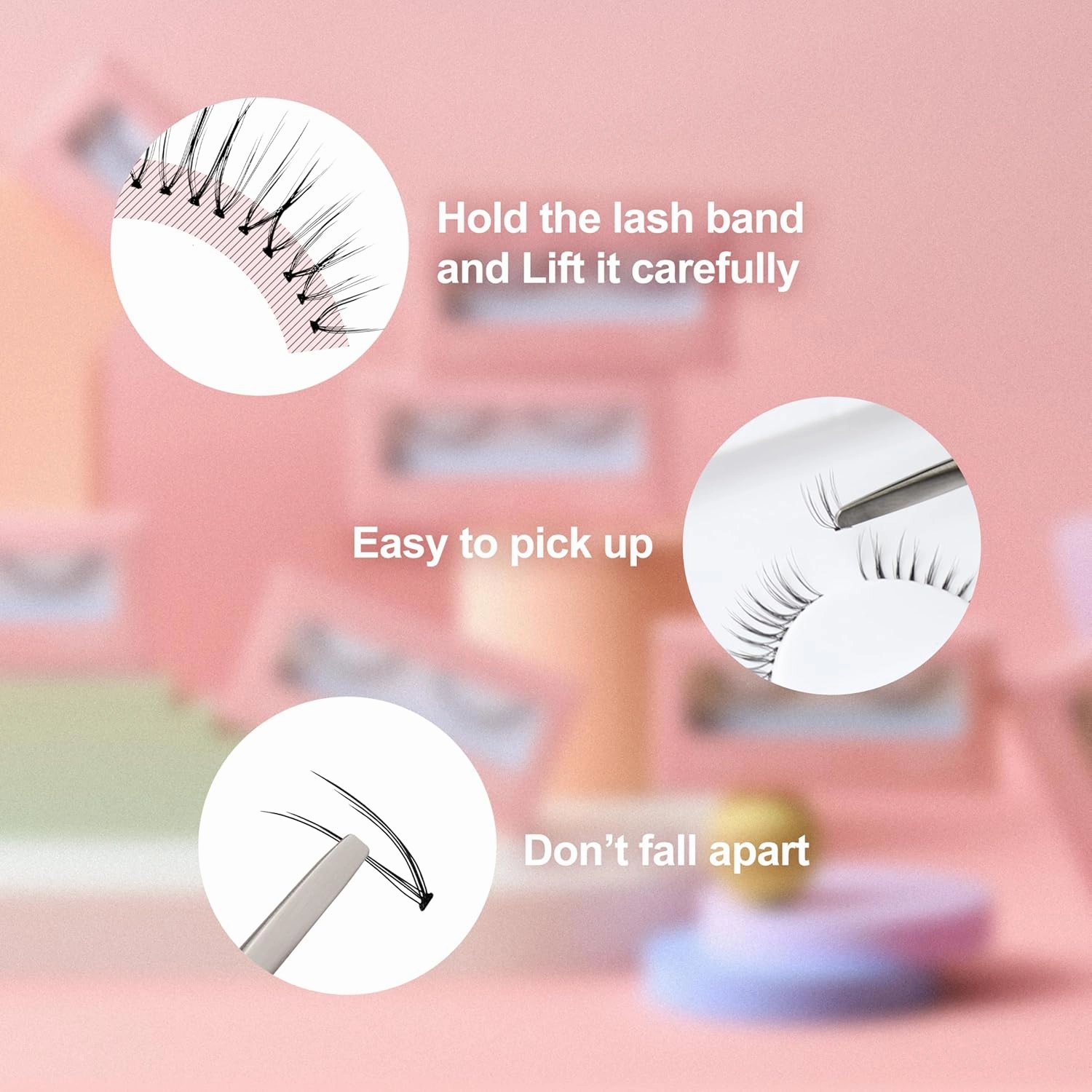 Cutting Eyelash NO.V33 – 5 Set Pack, Bold Wispy Cluster Lashes with Extra-Long Middle Fibers for a Wide-Open Eye Effect, Soft & Natural False Eyelashes, Glue Not Included, K-Beauty