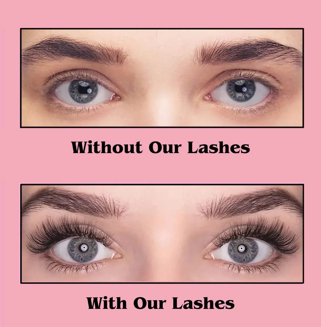 Dalarey Magnetic Lashes with Applicator Magnetic Eyelashes Natural Look Clear Band Wispy Reusable Magnetic Eyelashes No Glue Needed Magnetic Lashes Without Eyeliner False Eyelashes (Natural)