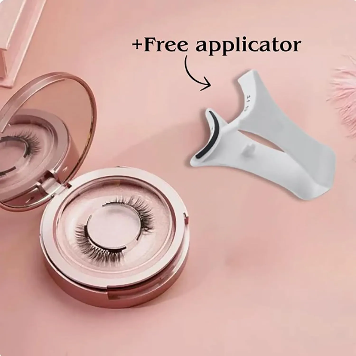 Dalarey Magnetic Lashes with Applicator Magnetic Eyelashes Natural Look Clear Band Wispy Reusable Magnetic Eyelashes No Glue Needed Magnetic Lashes Without Eyeliner False Eyelashes (Natural)