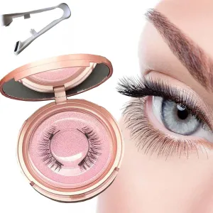 Dalarey Magnetic Lashes with Applicator Magnetic Eyelashes Natural Look Clear Band Wispy Reusable Magnetic Eyelashes No Glue Needed Magnetic Lashes Without Eyeliner False Eyelashes (Natural)