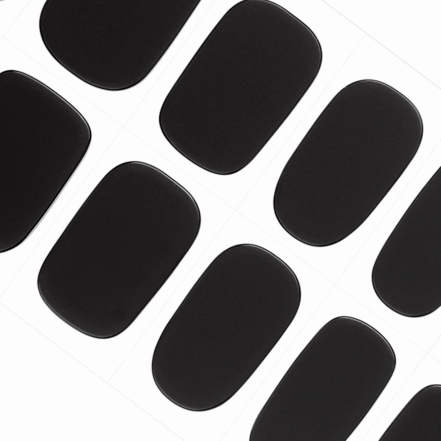 DANNI & TONI Semi Cured Gel Nail Strips Matte Black (Black Velvet) Solid Color Glaze Gel Nail Wraps 28 Stickers