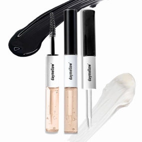 daymellow All Day Eyelash Dual Serum 0.34fl.oz/10ml, 2-in-1, Eyelash Serum, Black Beans, Peptide, Panthenol, Enhancing, to Grow Lashes, Longer, Thicker, Advanced Lash, Vegan, Korean Skincare