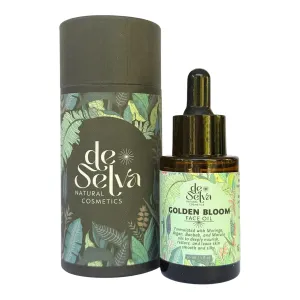 DE SELVA Golden Bloom Face Oil – Hydrating Moringa Oil with Argan, Pomegranate, Baobab & Marula – Rich in Vitamin E & Behenic Acid for Nourished, Smooth Skin – Lightweight & Fast-Absorbing – 1 fl oz