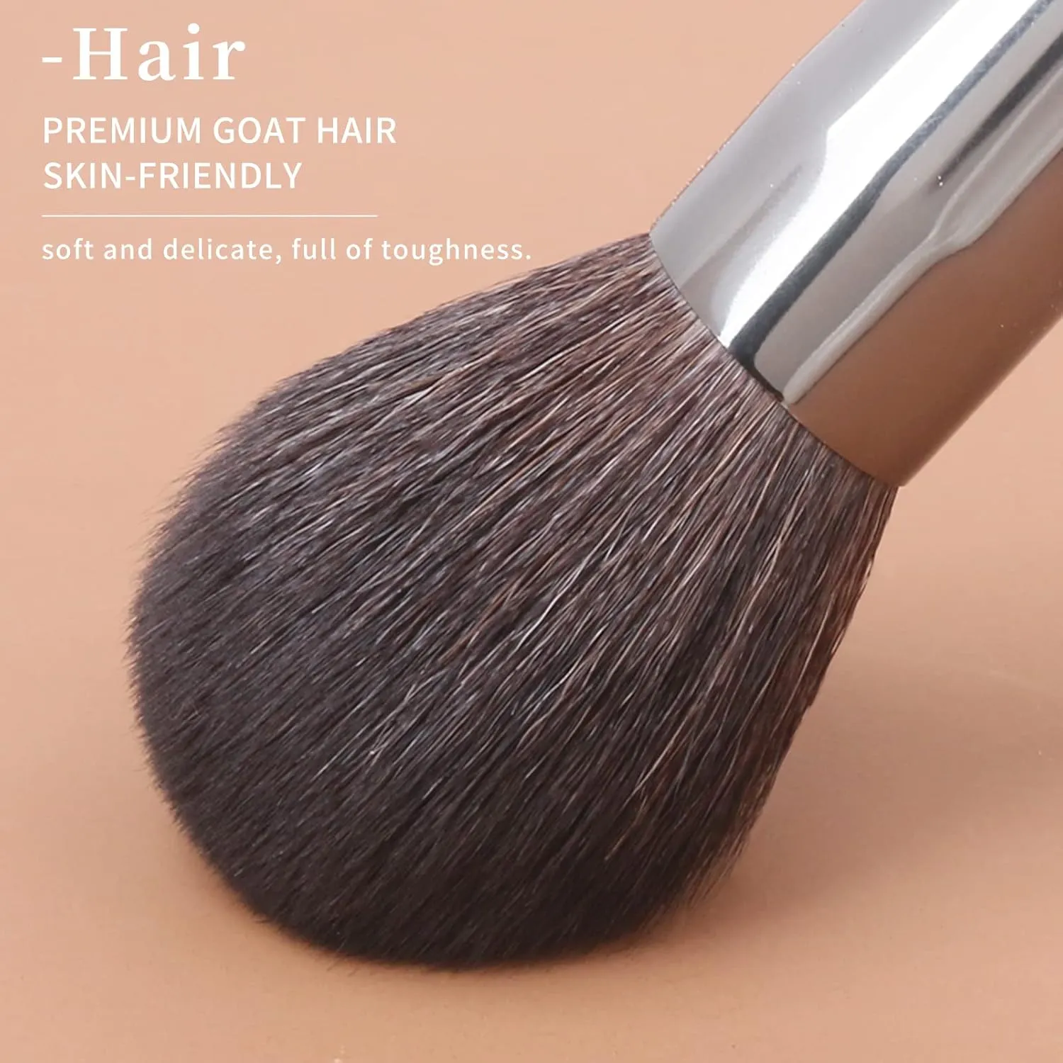 Deluxe Natural Goat Hair Makeup Brush Set with Case, Luxury ENZO KEN Cosmetic Brushes Makeup Set, Natural Makeup Brushes, Natural Bristle Makeup Brushes, Natural Hair Makeup Brushes Set Professional.