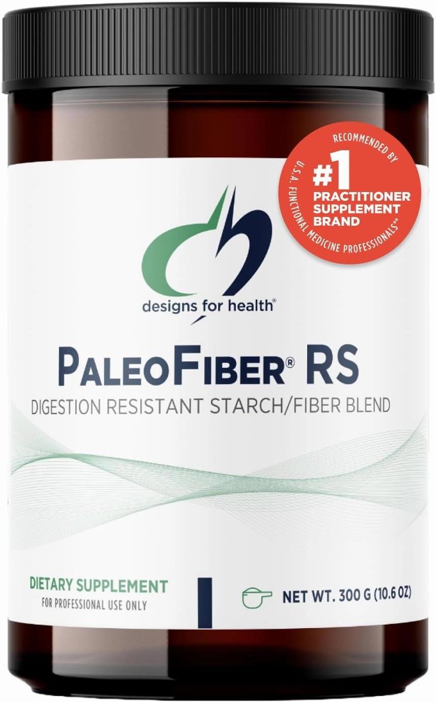 Designs for Health PaleoFiber RS - Fiber Supplement Powder with Resistant Starch - Organic Green Banana Flour   Organic Potato Starch Powder, Non-GMO   Unflavored (30 Servings / 300g)