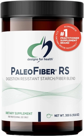 Designs for Health PaleoFiber RS - Fiber Supplement Powder with Resistant Starch - Organic Green Banana Flour   Organic Potato Starch Powder, Non-GMO   Unflavored (30 Servings / 300g)