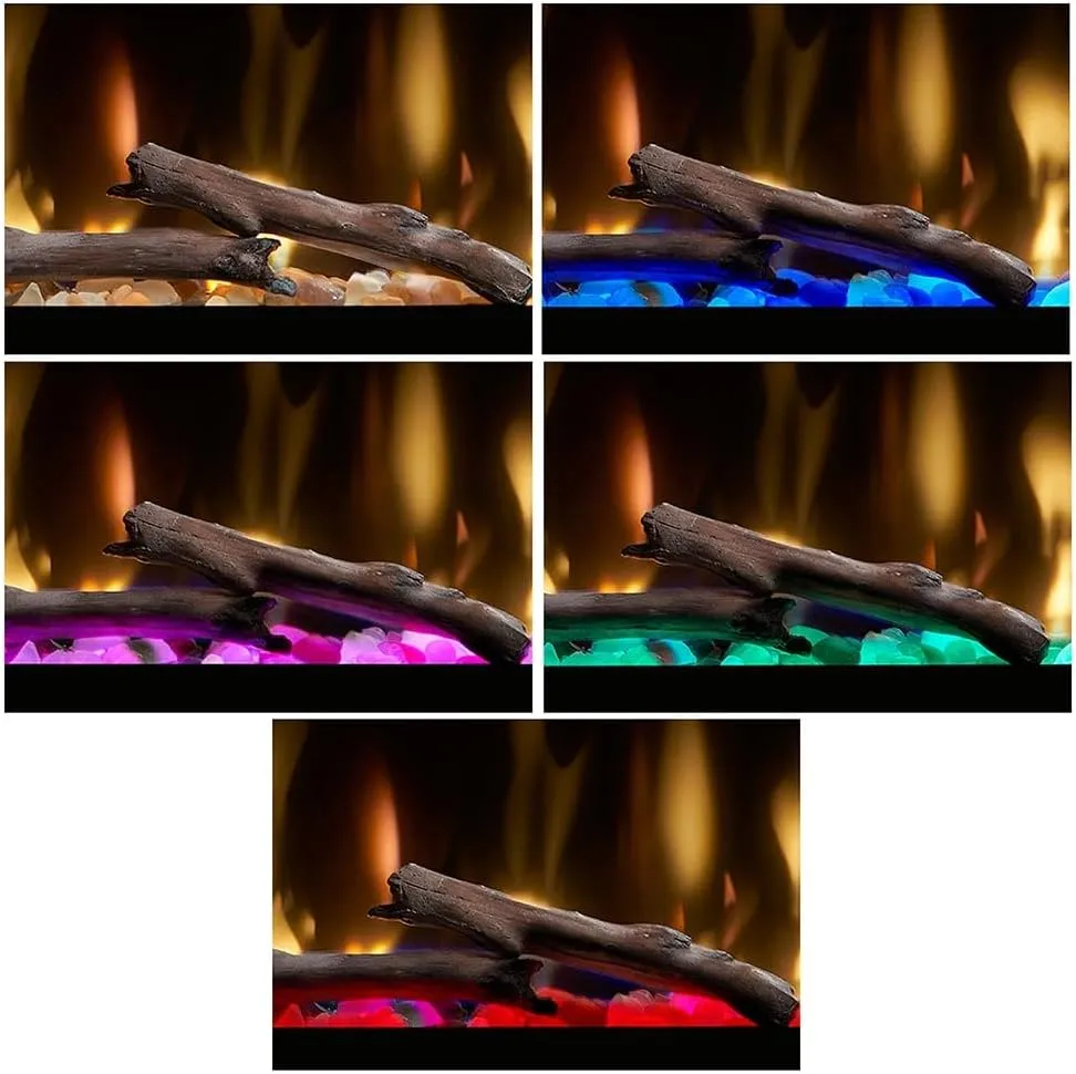 Dimplex Ignite Evolve 60 Inch Built-in Linear Electric Fireplace - Includes Driftwood Logs, Glass Media Kit, Multi-Function Remote - Personalize Flame Colors & Control with The Flame Connect App