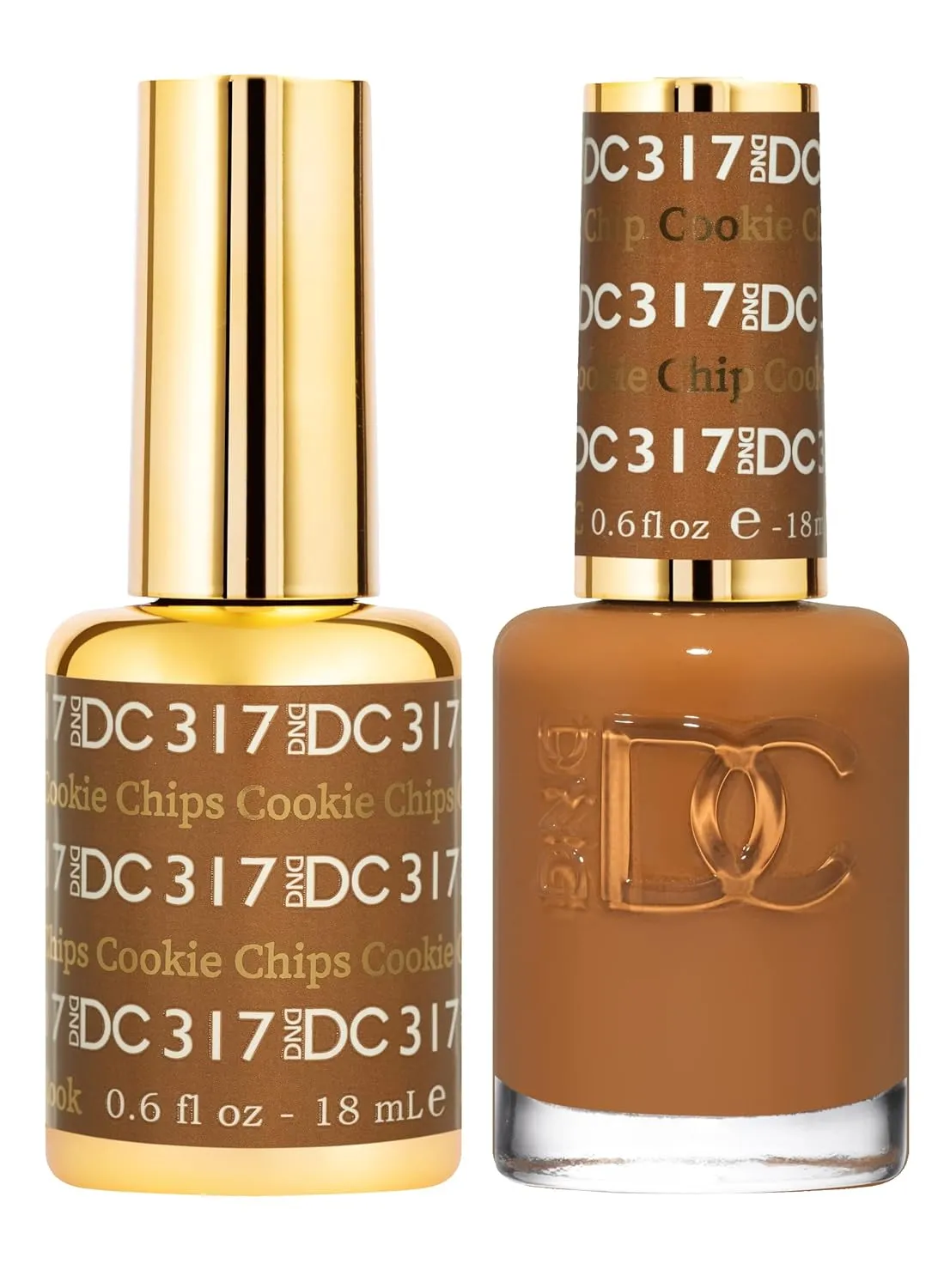 DND Gel Polish Set, Brown Collection, UV/LED GelPolish and Air Dry Nail Lacquer, Matching Chip-Free Polish Duo, 0.5 Fl Oz Each