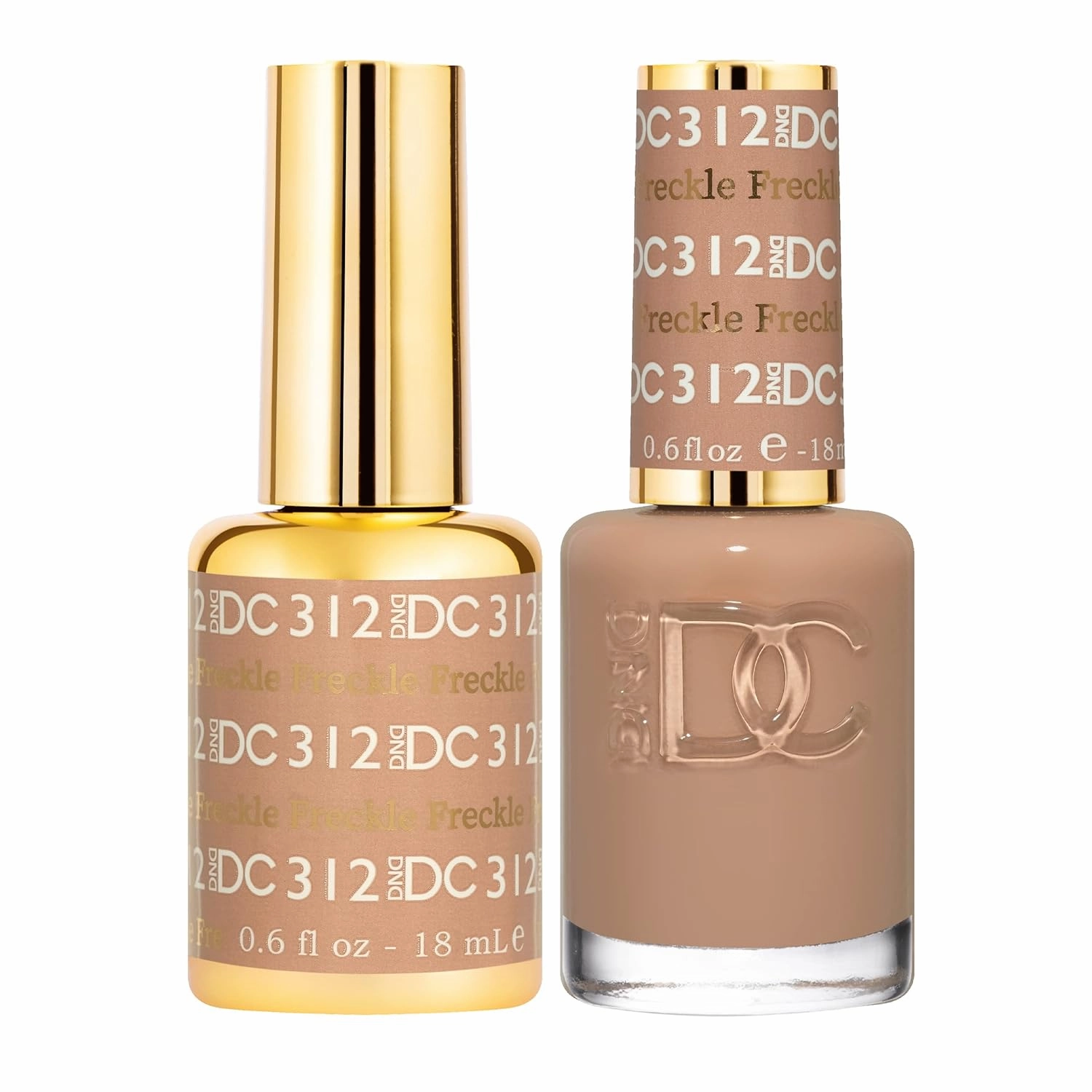 DND Gel Polish Set, Brown Collection, UV/LED GelPolish and Air Dry Nail Lacquer, Matching Chip-Free Polish Duo, 0.5 Fl Oz Each