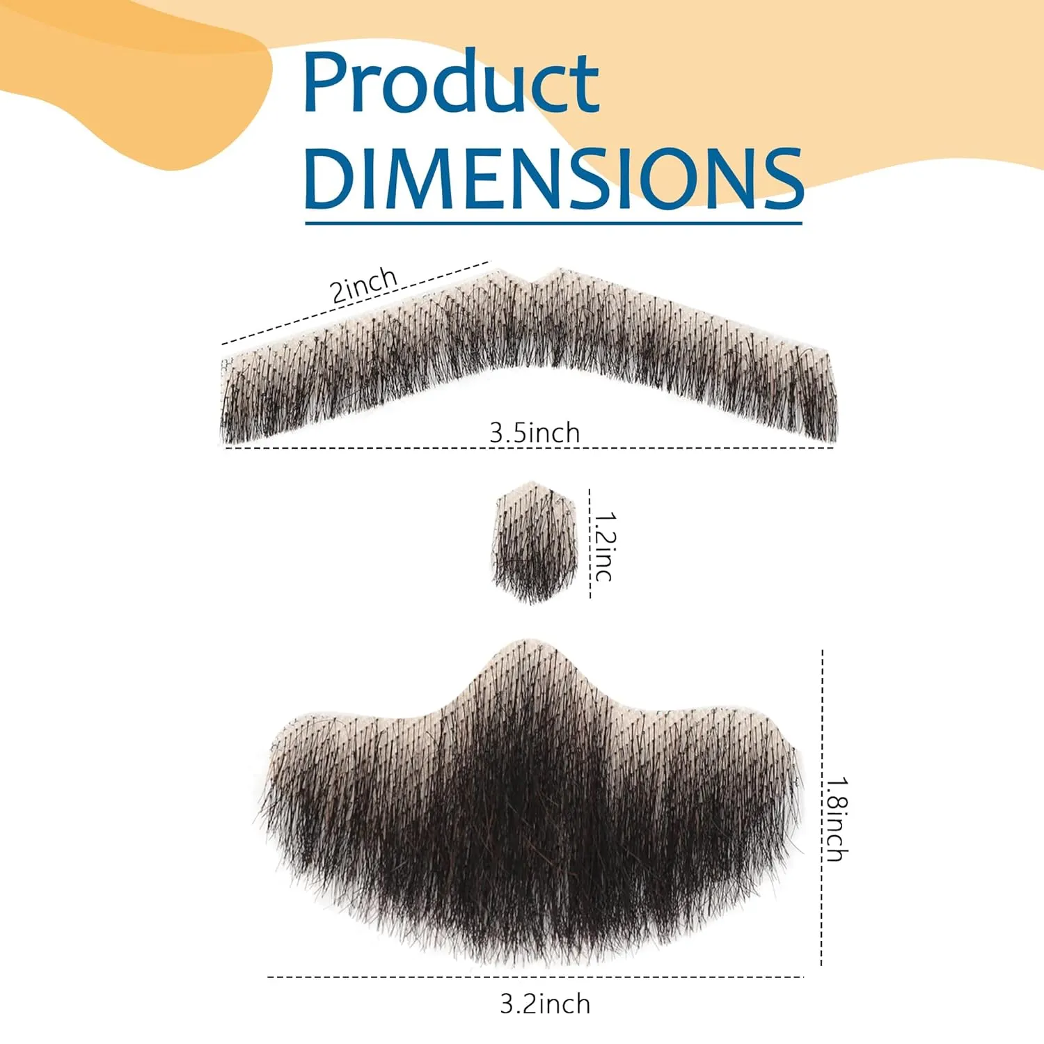 doremi Beard WigRealistic Human Hair Full Hand Tied Facial Hair Fake Beard and Mustache False Beards Lace Invisible Entertainment Drama Party