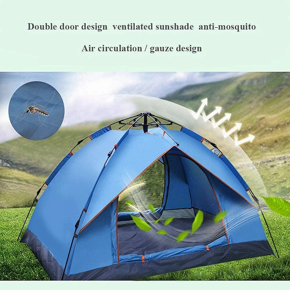 Double Automatic Tent Speed Open Shade Fake Double-Layer Tent Beach Camping Tent UV Protection Function Awning,2