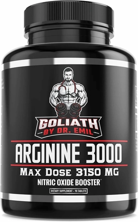 Dr. Emil - L Arginine (3150mg) Highest Capsule Dose - Nitric Oxide Supplement for Vascularity, Endurance and Heart Health (AAKG and HCL) - 90 Tablets