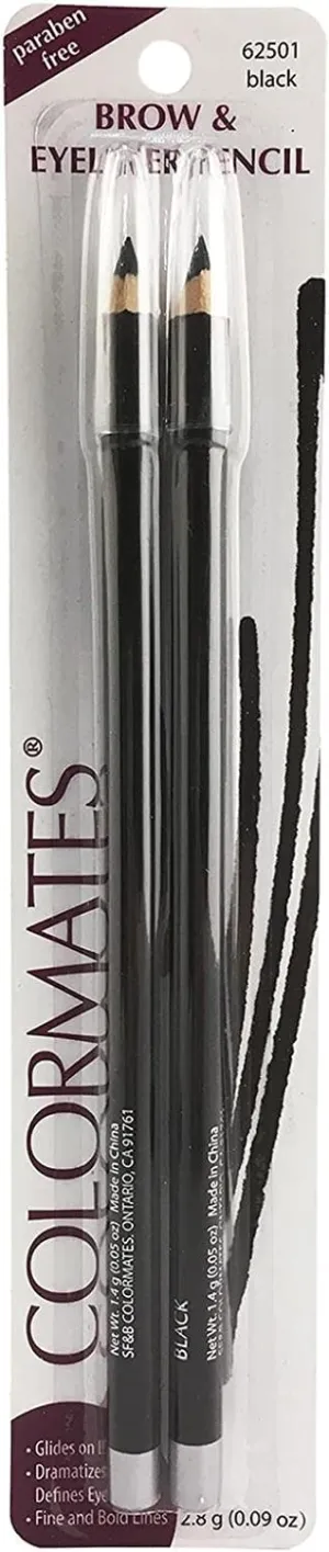 Duo Brow & Eyeliner Pencil - Black 2 ct (Pack of 4)