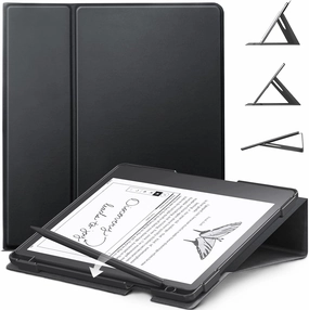 E NET-CASE Case for Kindle Scribe 10.2 inch 2024 & 2022 Released, Multi-Viewing Adjustable 360 Degree Rotating Stand Cover for Kindle Scribe 10.2”, Auto Sleep/Wake with Pen Holder, (Black)