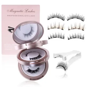 Elara Craft Magnetic Eyelashes, Magnetic Eyelashes with Applicator Natural, Soft Magnet Lashes Natural Look, Reusable Glue-free False Eyelashes Series (Devil Series(EM10 EA06 EM02))