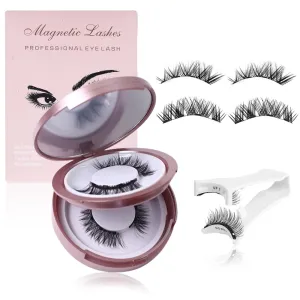 Elara Craft Magnetic Eyelashes, Magnetic Eyelashes with Applicator Natural, Soft Magnet Lashes Natural Look, Reusable Glue-free False Eyelashes Series (Girls Series(EA05 EA03))