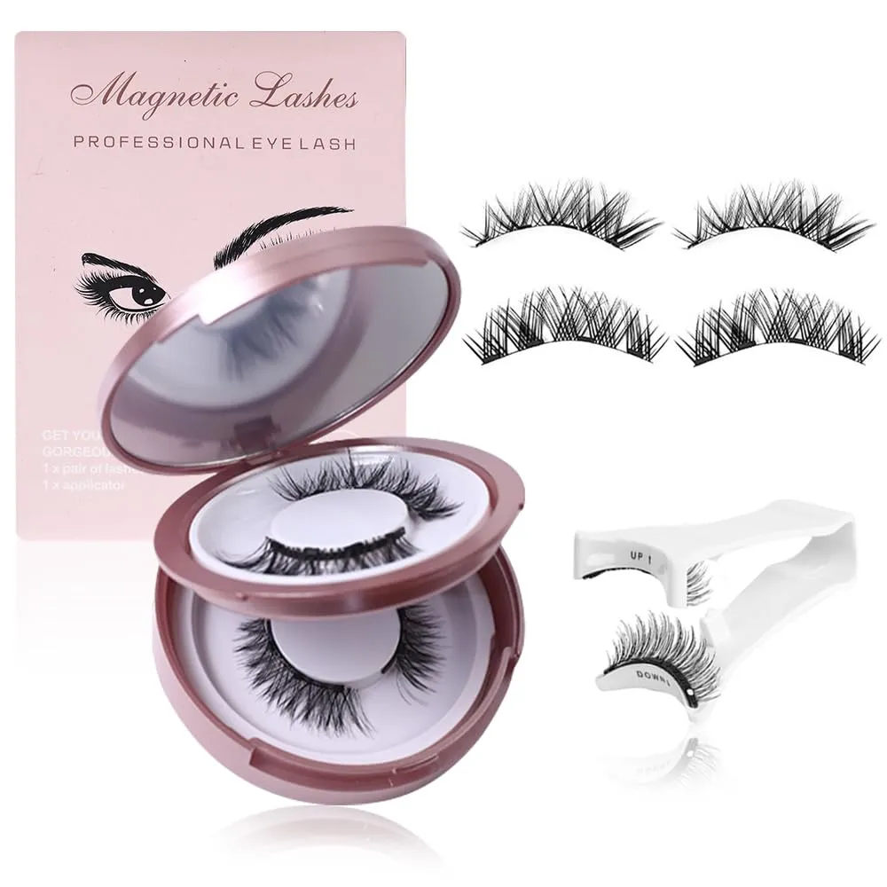 Elara Craft Magnetic Eyelashes, Magnetic Eyelashes with Applicator Natural, Soft Magnet Lashes Natural Look, Reusable Glue-free False Eyelashes Series (Girls Series(EA05 EA03))