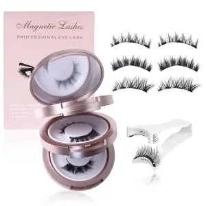 Elara Craft Magnetic Eyelashes, Magnetic Eyelashes with Applicator Natural, Soft Magnet Lashes Natural Look, Reusable Glue-free False Eyelashes Series (Heavy Makeup Series(EM07 EM12 EA09))