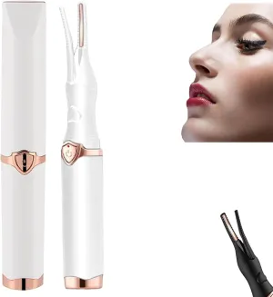 Electric Eyelash Curler for Instant Glam, 2025 New Heated Eyelash Curler, Electric Eyelash Curler, Mini USB Rechargeable Finalize Eyelash Tool, Fast Heat up in 8s & 3 Heat Modes (White)