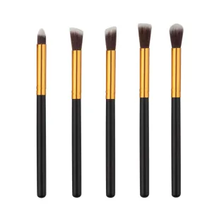 ELEOPTION Professional Fan Makeup Brushes Set Organizer With 11 Pcs Synthetic Face Eyeshadow Powder Foundation Powder Liquid Cream Blending Brush Cleaner Tools (Black)