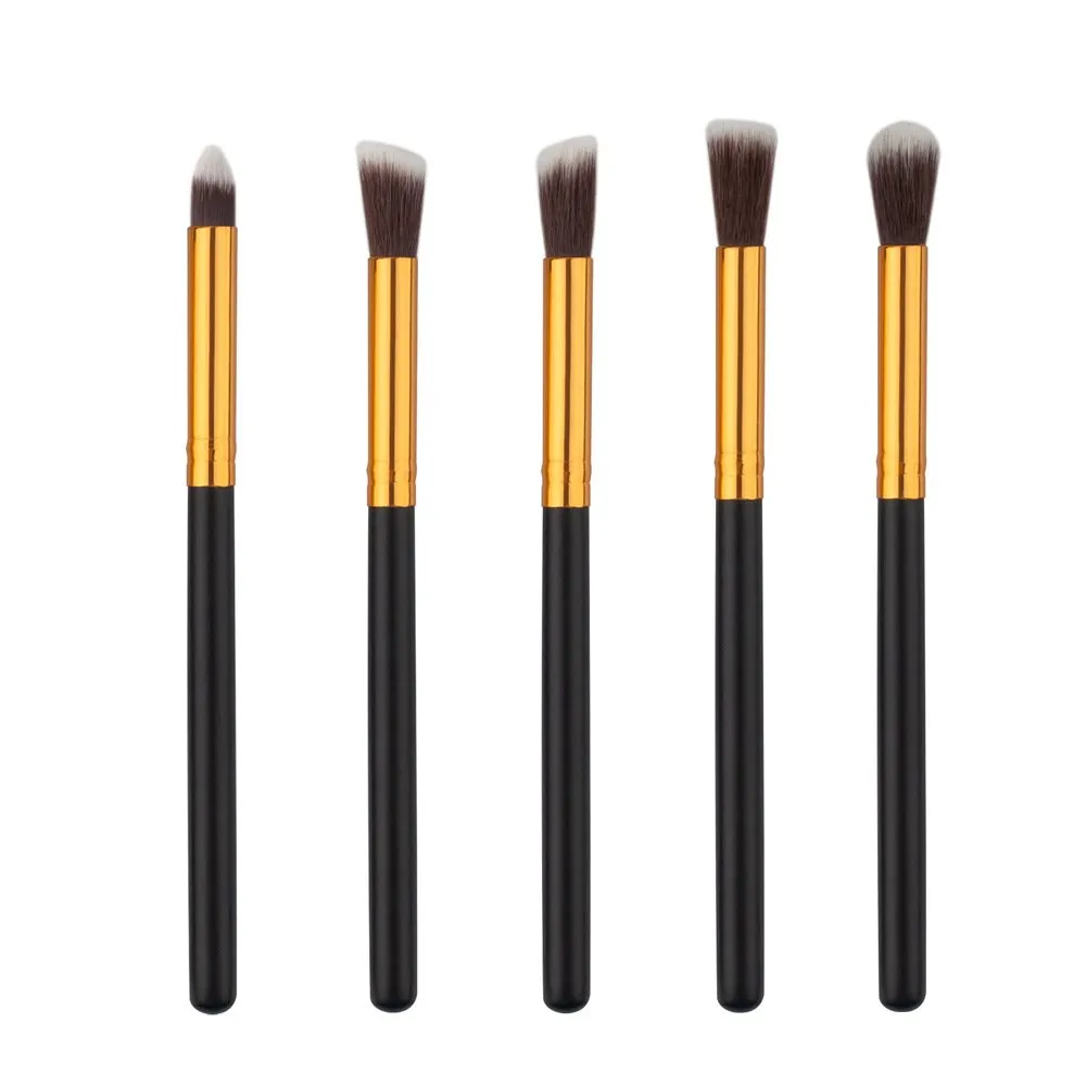 ELEOPTION Professional Fan Makeup Brushes Set Organizer With 11 Pcs Synthetic Face Eyeshadow Powder Foundation Powder Liquid Cream Blending Brush Cleaner Tools (Black)