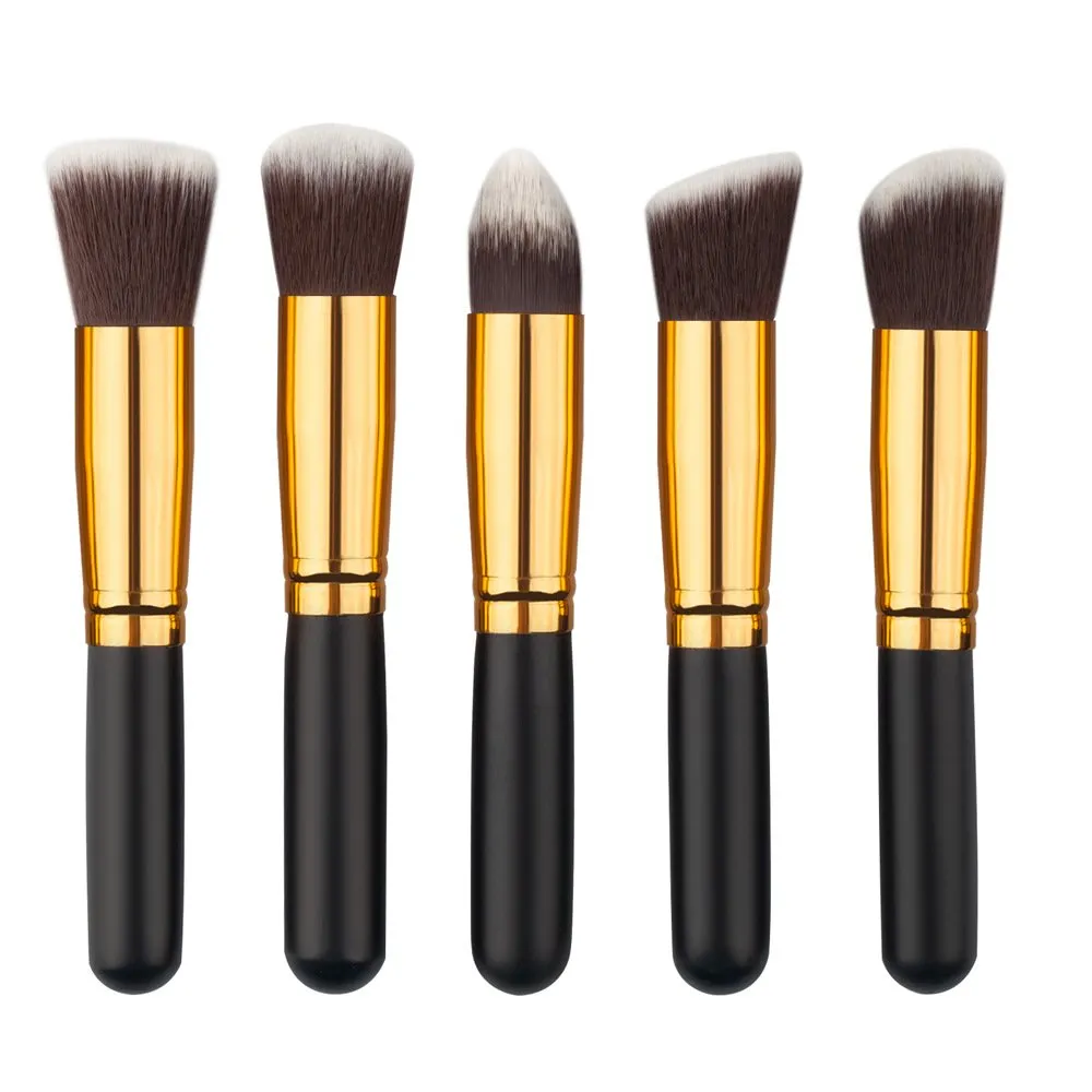 ELEOPTION Professional Fan Makeup Brushes Set Organizer With 11 Pcs Synthetic Face Eyeshadow Powder Foundation Powder Liquid Cream Blending Brush Cleaner Tools (Black)