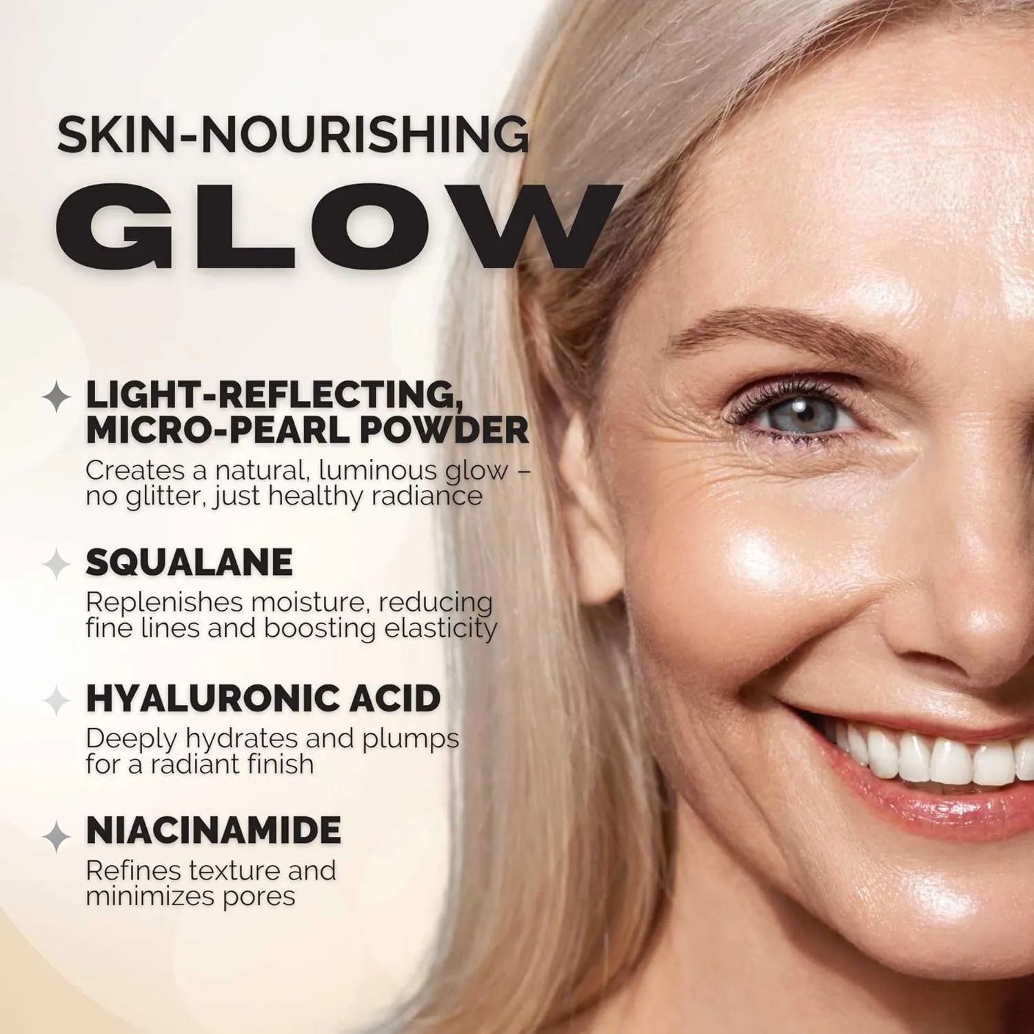 Elizabeth Mott Thank Me Later Glow Enhancer & Primer – Dermatologist & Allergy Tested – Illuminating Makeup Base & Highlighter for a Natural Glow – Vegan, Cruelty-Free - Light Sheer Glow Shade, 30g
