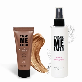 Elizabeth Mott Thank Me Later Bundle: Natural Glow Enhancer Tan Sheer (30g) & Dewy Setting Spray (95ml) – Cruelty-Free, Hydrating, Radiant Skin, Long-Lasting Makeup Essentials