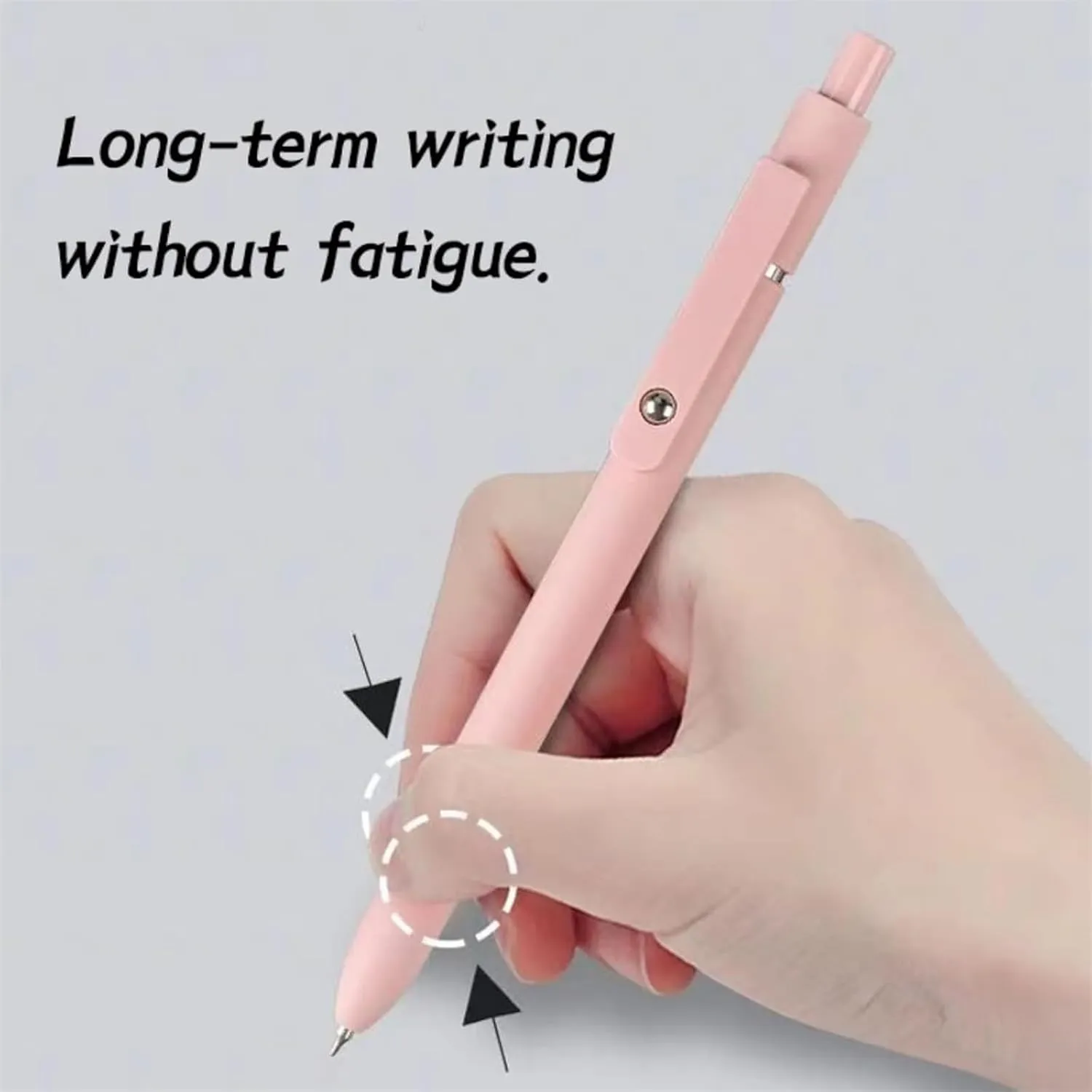 Emboadlie Gel Pens,Gettoreach 5 PCS Gel Ink Pens, Houtndguter 0.5mm Medium Tip Black Ink Roller Ball Pen, Quick Drying Pen for Smooth Writing (A B C)